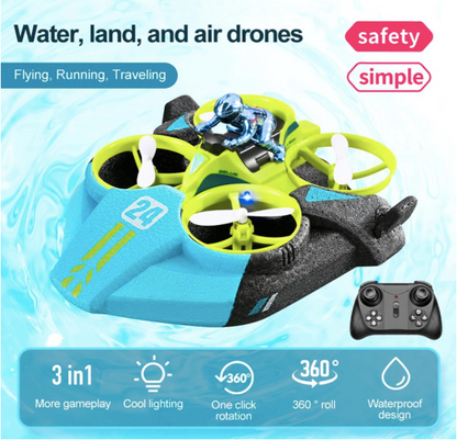 3-in-1 Remote Control Hovercraft Boat | Car | Plane with Multiple Modes