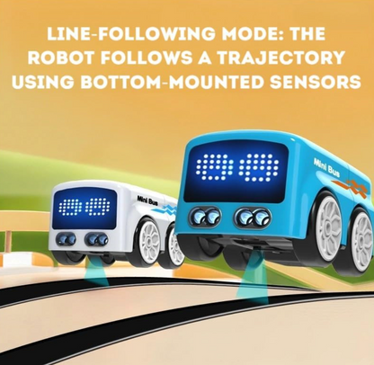 Smart Sensing Line-Tracking Desktop Bus Toy