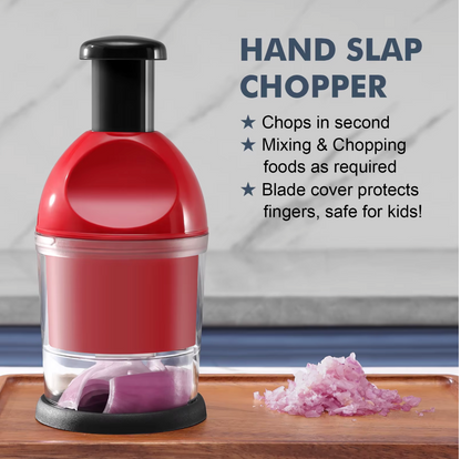 Vegetable Hand Press Chopper With Free Container