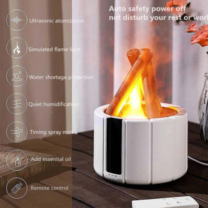 3D Bonfire Aroma Diffuser RemoteControl - Air Purification
