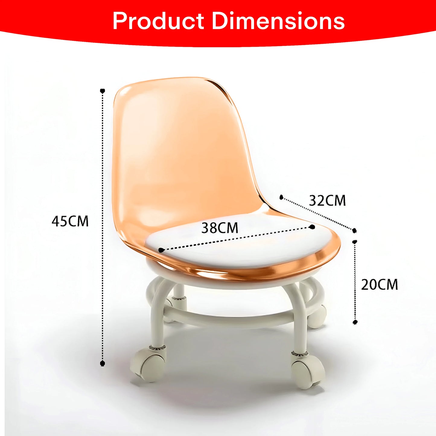 Acrylic 360° Rotating Mini Chair
