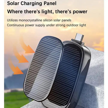 Solar Power Bank Portable Keychain Charger