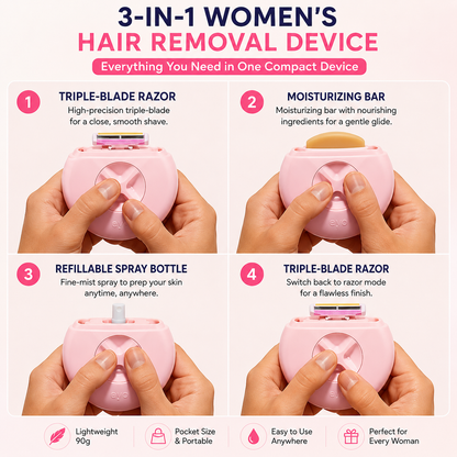 3-in-1 Women's Travel Hair Removal Device