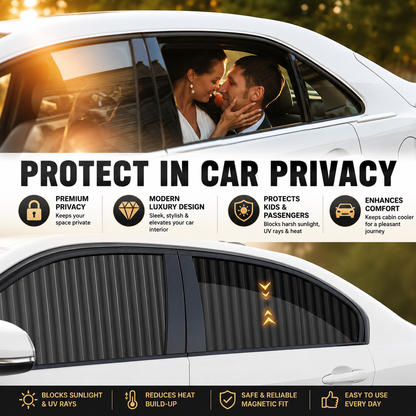 Magnetic Car Sun Shade Curtain (Set of 4)