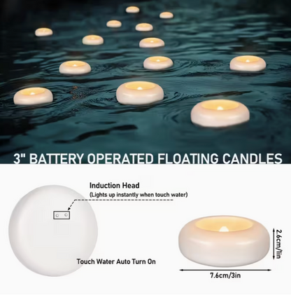 Floating LED Electronic Candle Light (Pack of 6)