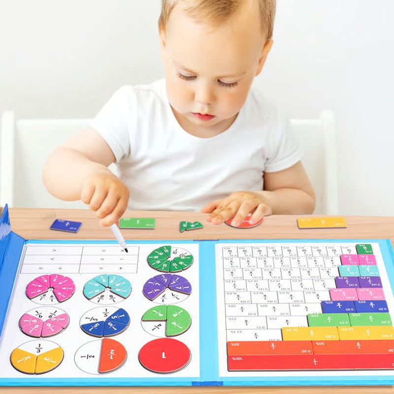 Magnetic Book Fraction Puzzle For Children