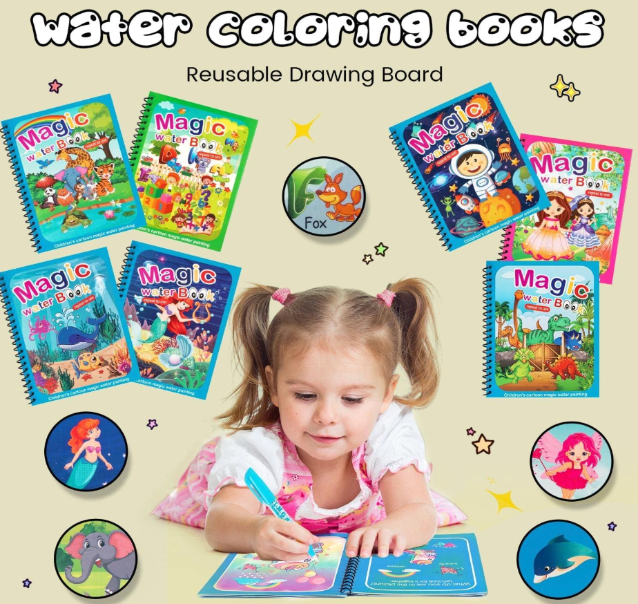 Magic Water Colouring Book