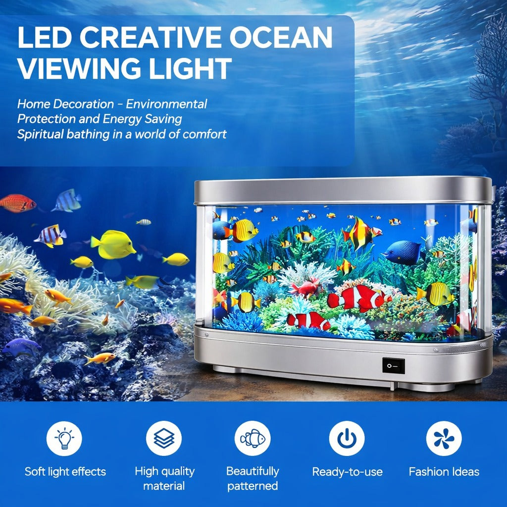 LED Moving Fish Aquarium Lamp