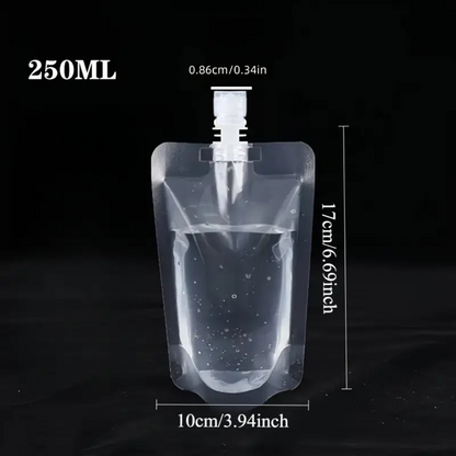 Squeeze & Refillable Leakproof Plastic Pouch Set