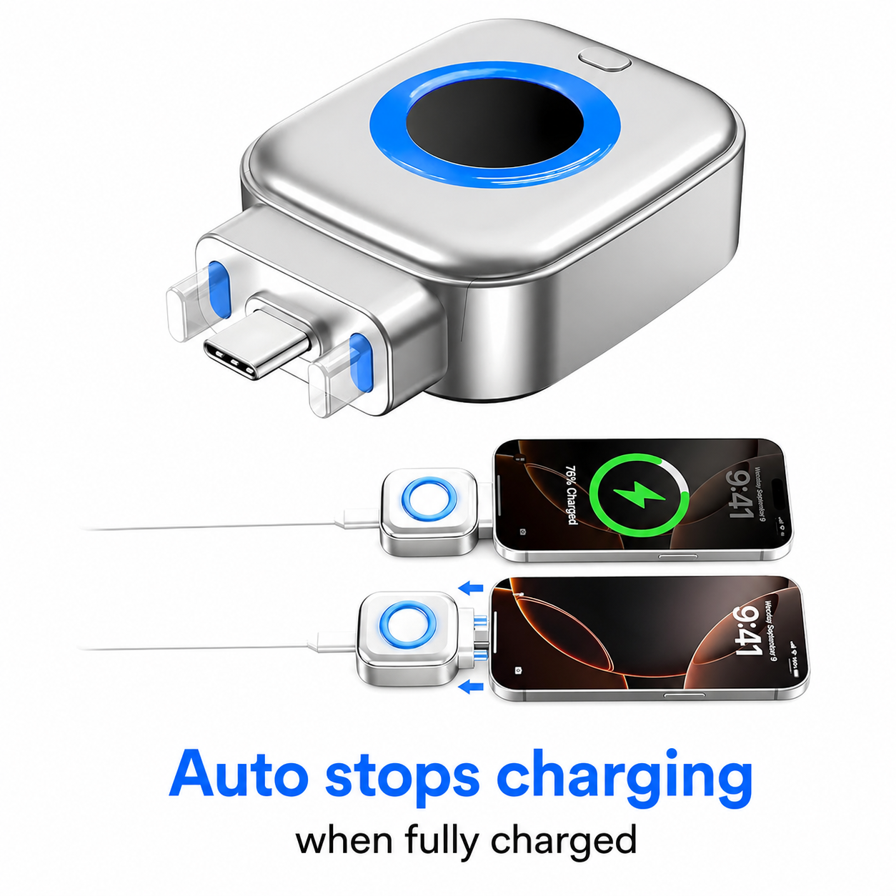 AI Smart USB-C Fast Charger with Auto-Disconnect
