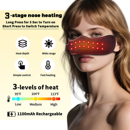 Heated Nose Warmer Guard with Adjustable Lanyard
