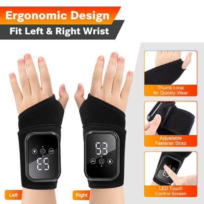 Rechargeable Heating Wrist Massager for Pain Relief