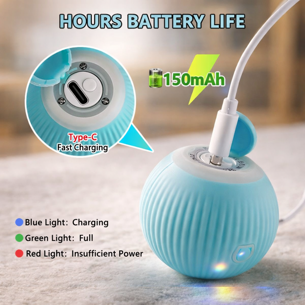 Smart Rechargeable Interactive Pet Ball