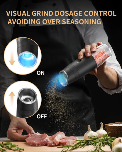 Rechargeable Electric Salt and Pepper Grinder Set