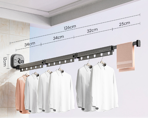 Wall Mounted Retractable Drying Rack