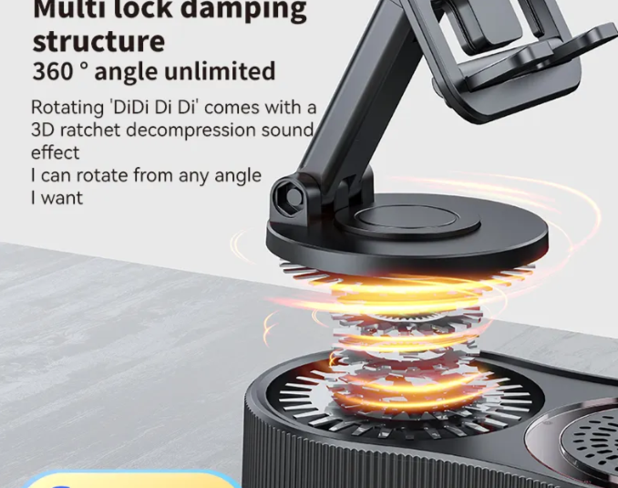 Foldable Phone Holder With Bluetooth Speaker