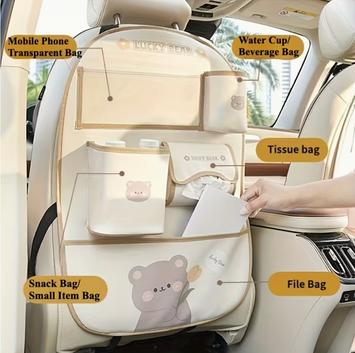 Car Back Seat Organizer with Detachable Tray