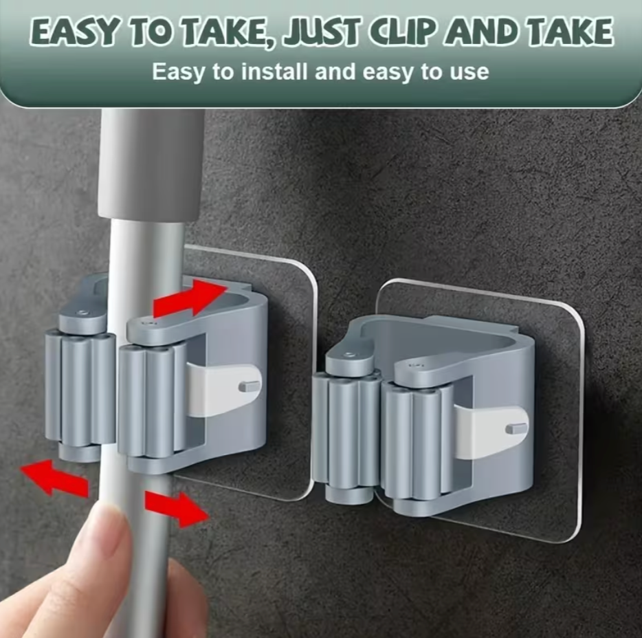 Wall Mounted Mop Organizer