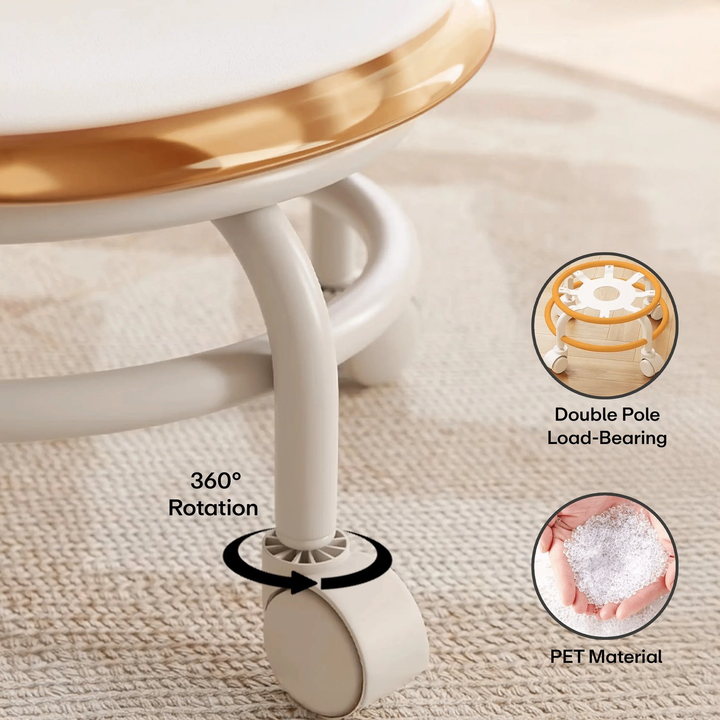 Acrylic 360° Rotating Mini Chair