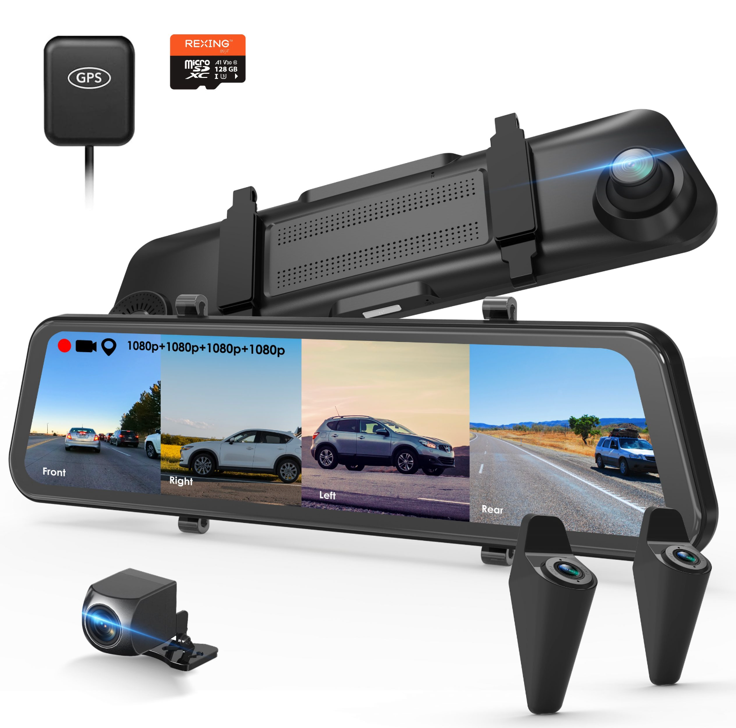 1080P HD Dash Camera Mirror For Car