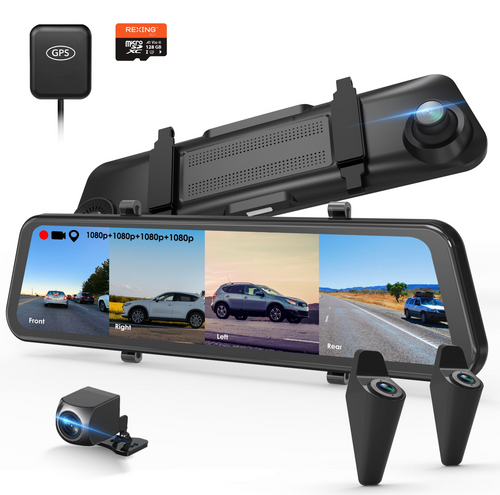 1080P HD Dash Camera Mirror For Car