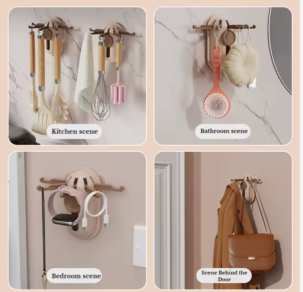 Multi Organizer Foldable Wall-Mounted Hook