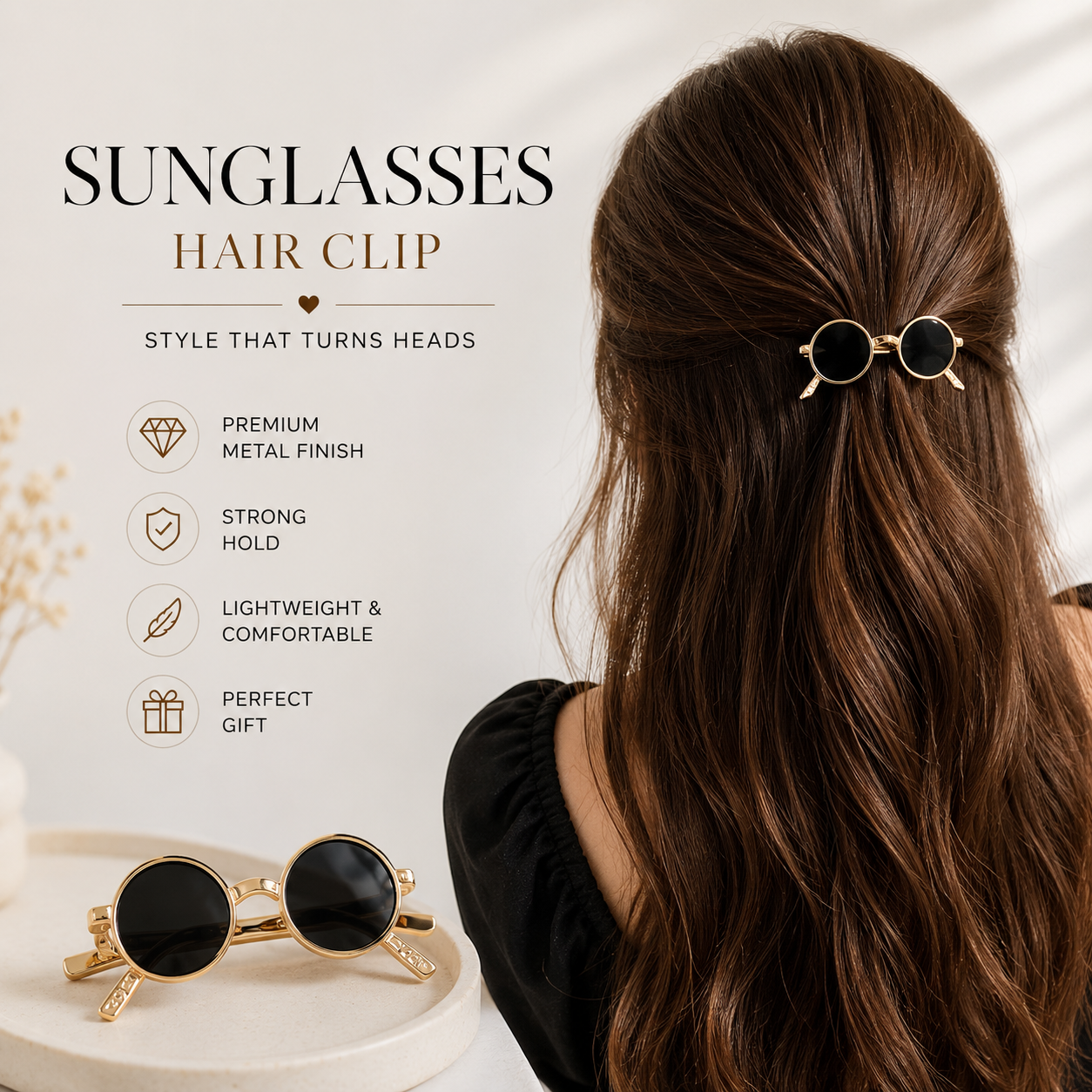 Metal Hair Sunglasses Clips