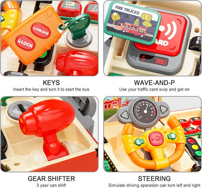 2-in-1 Bus Driving Simulation Toy