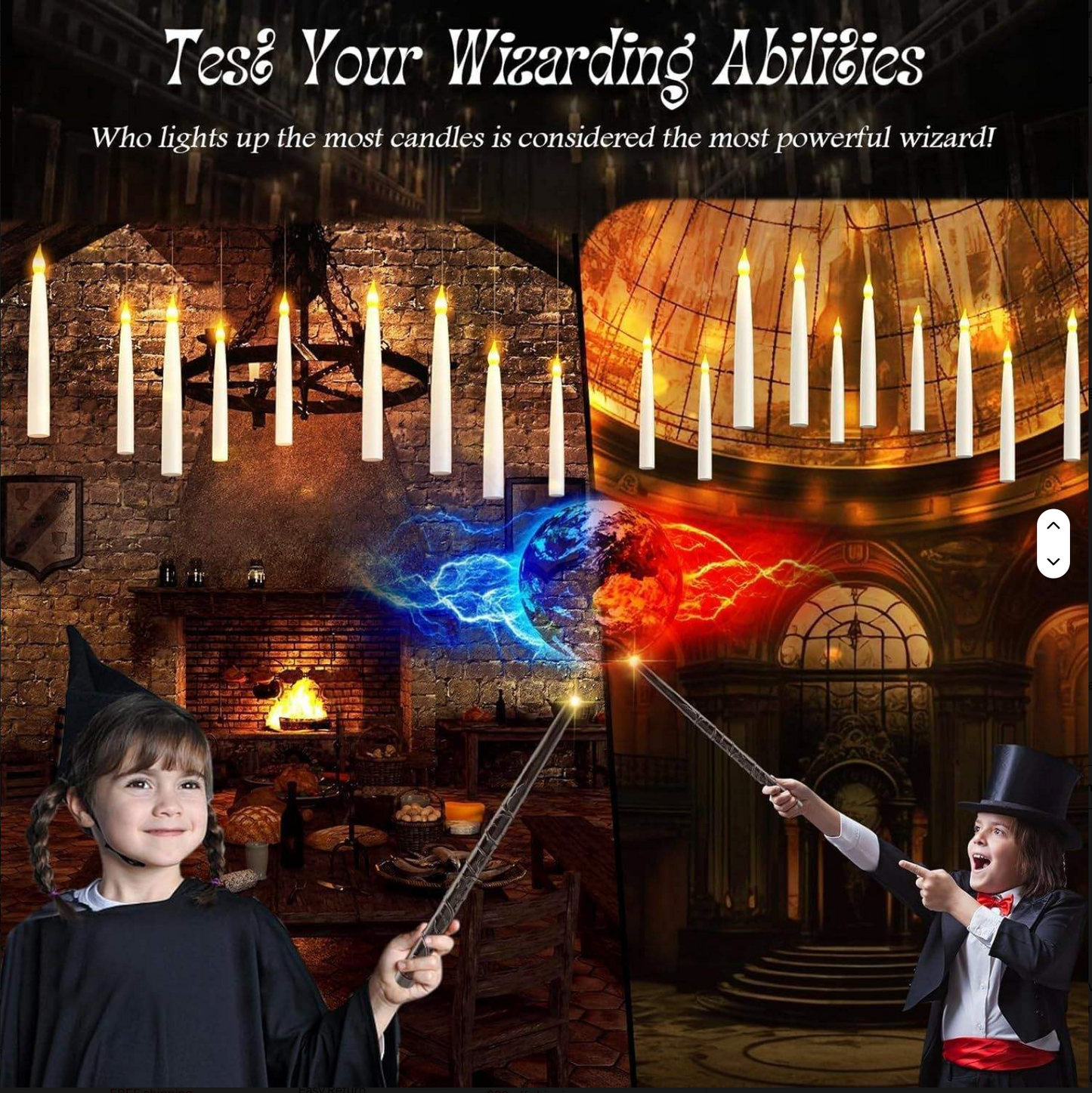 Floating Candles with Wand Remote