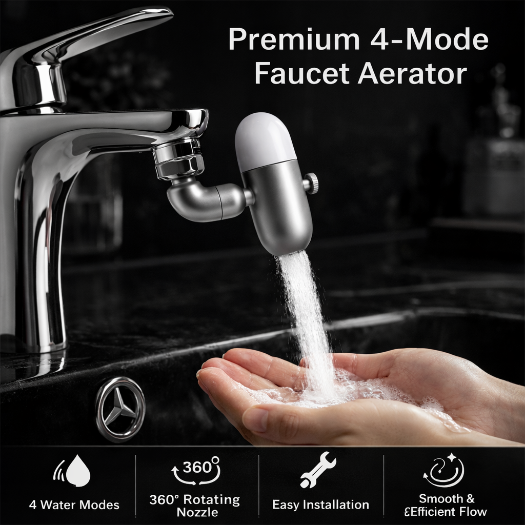 Adjustable Four-Water Fountain Rotating Water Faucet