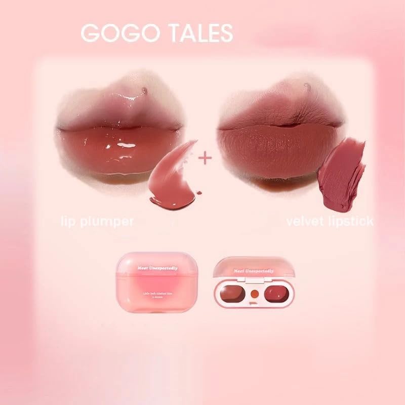 AirPods lipstick Double Lip Gloss (Glossy + Matte)