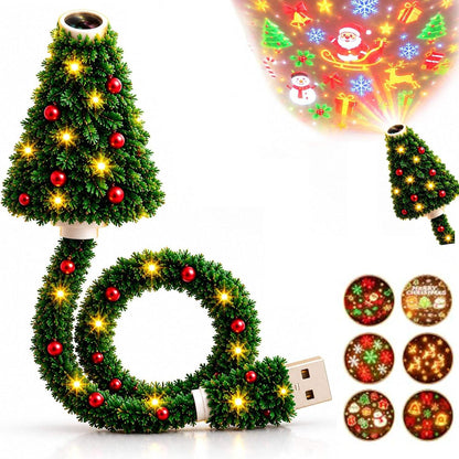 Flexible USB Christmas Tree LED Projector Light