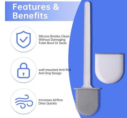 Silicone Toilet Brush with Holder
