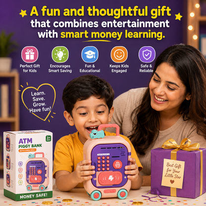 Kids ATM Machine Toy With Fingerprint Password