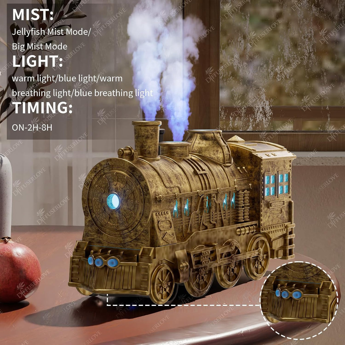 Train-Shaped Aroma Humidifier