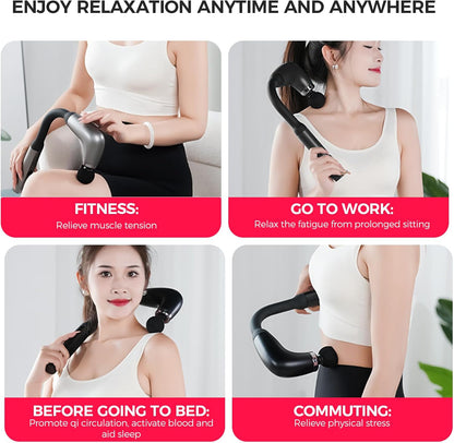 U-Shaped Massager gun With 4 Head Attachment