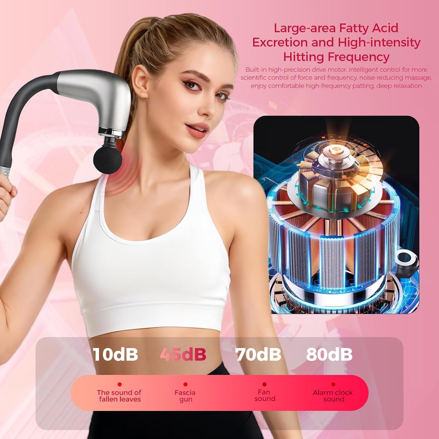 U-Shaped Massager gun With 4 Head Attachment