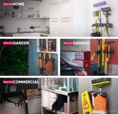 Mop And Broom Holder Wall Mount