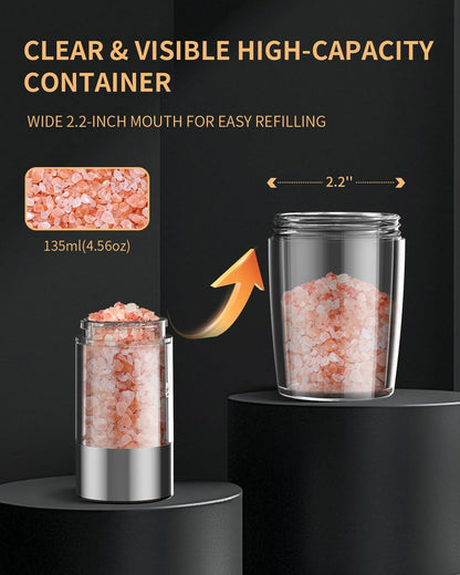 Rechargeable Electric Salt and Pepper Grinder Set