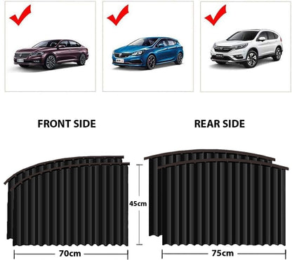 Magnetic Car Sun Shade Curtain (Set of 4)