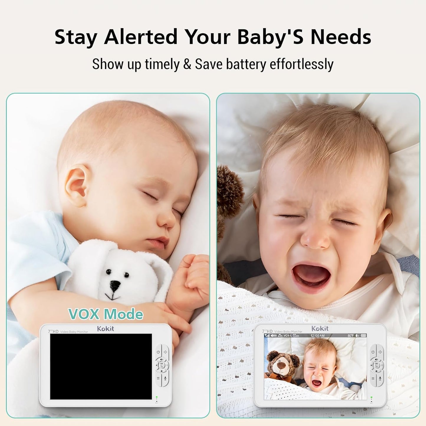 Baby Monitor Camera With 355-Degree Pan Tilt & Voice Activation