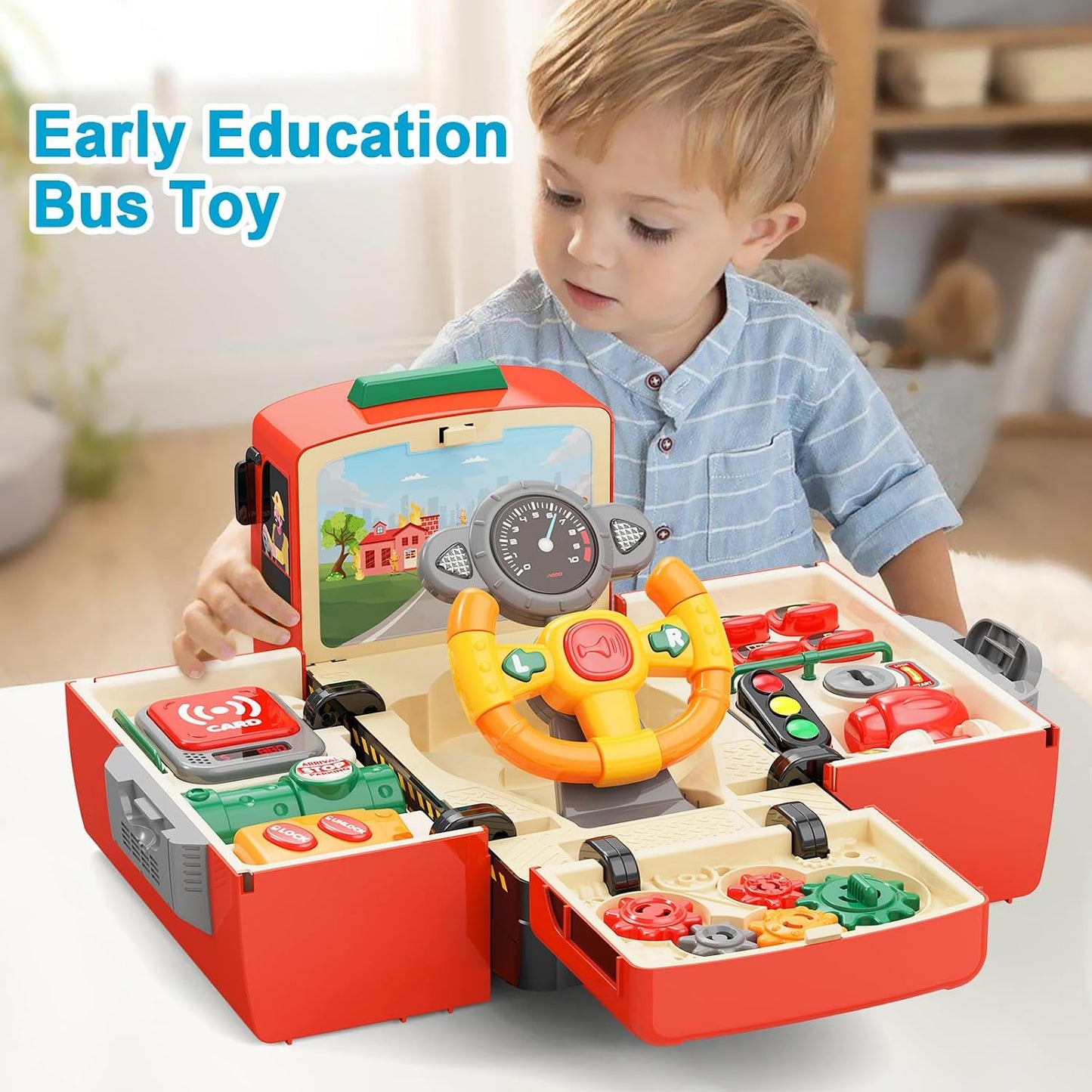 2-in-1 Bus Driving Simulation Toy