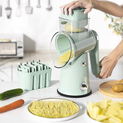 5-in-1 Rotary Vegetable Slicer & Shredder Machine
