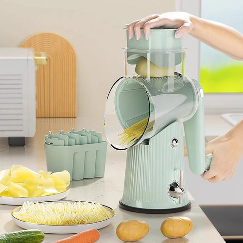 5-in-1 Rotary Vegetable Slicer & Shredder Machine