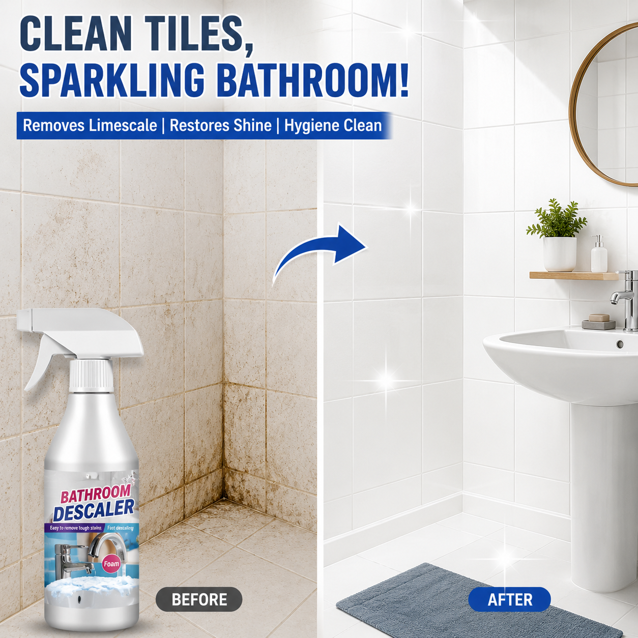 Instant Bathroom Stain & Limescale ,Tap Cleaner(500 ML)