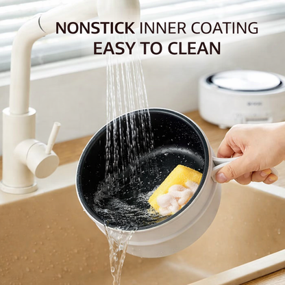 Portable Electric Cooking Pot with Foldable Handle(2L)