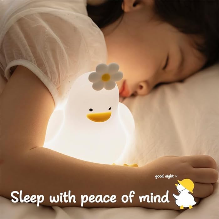 Cute Flower Duck Night Light