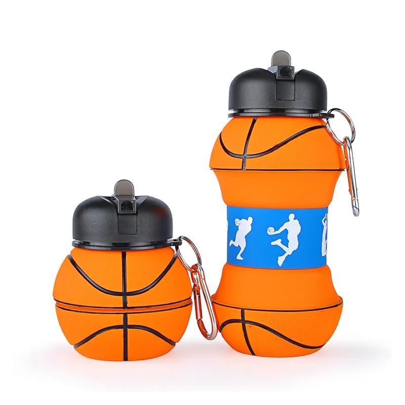 Silicone Basketball Shape Collapsible Bottle