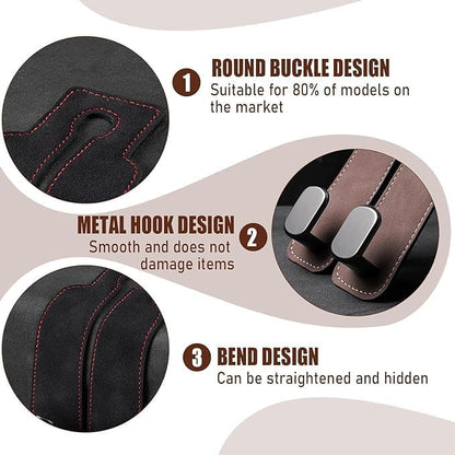 Car Seat Back Double Hook - Pack of 2