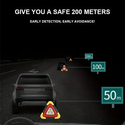 Solar LED Emergency Triangle – Safety Light for Vehicles